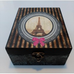 Caja madera decorativa Torre Eiffel.